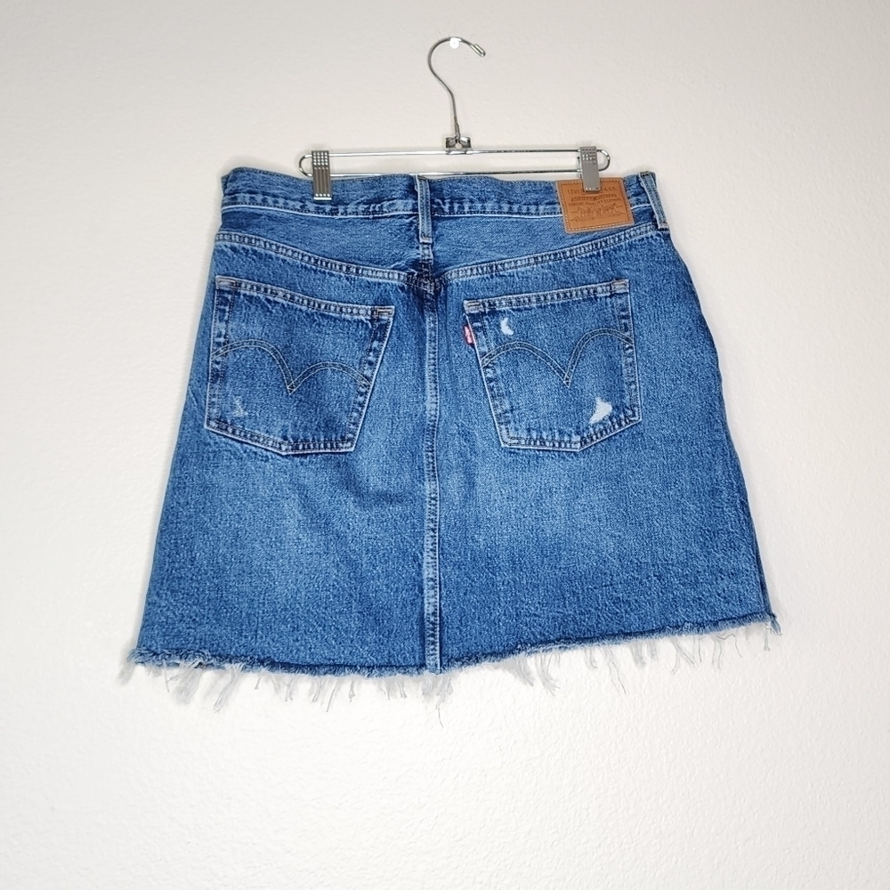 Levi's Deconstructed Denim Iconic Skirt 32 NWT - Picture 3 of 8